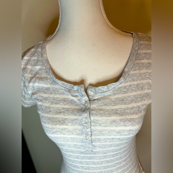 ⭐️ Old Navy striped short-sleeved henley- Small - Picture 2 of 6